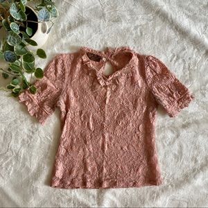Cute dusty pink lace Brigitte Brianna top